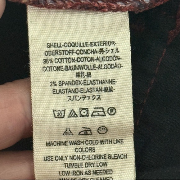 NWOT Free People Brocade Crop Flare Pants Red Multicolor Size 2 - Picture 12 of 12